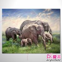 動物王國 大象11 油畫 裝飾品 山水畫 藝...