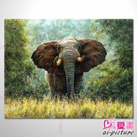 動物王國 大象16 油畫 裝飾品 山水畫 藝...