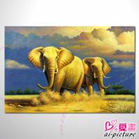 動物王國 大象01 油畫 裝飾品 山水畫 藝...