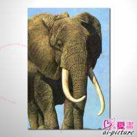 動物王國 大象21 油畫 裝飾品 山水畫 藝...