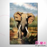 動物王國 大象27 油畫 裝飾品 山水畫 藝...