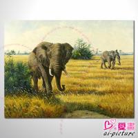 動物王國 大象06 油畫 裝飾品 山水畫 藝...