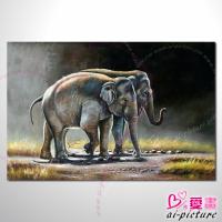 動物王國 大象09 油畫 裝飾品 山水畫 藝...