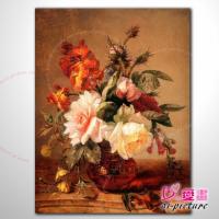 歐式古典花卉45 純手繪 花卉油畫 山水畫品 藝術品 作品 畫飾 無框畫 浮雕立體3D畫