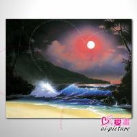 海景32 純手繪 油畫 藝術畫 浪漫 沙灘 ...