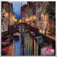 威尼斯水之都 004 歐洲最浪漫的城市「橋之城」「漂浮之都」「運河之城」風景油畫 藝術品 畫飾 無框畫 浮雕立體3D畫 室內設計最愛