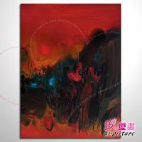 紅色構圖 149號 抽象藝術大師 純手繪抽象油畫 室內設計 居家佈置 藝術裝飾油畫掛畫