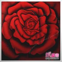 典雅單幅花卉 C242 紅玫瑰 油畫 裝飾品...