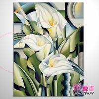 典雅單幅花卉 C212 白色海芋 油畫 裝飾...